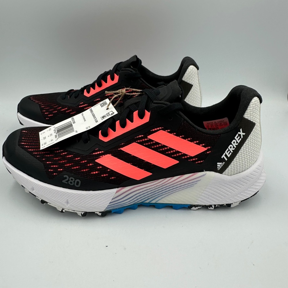 Adidas Terrex Agravic Flow 2 Women's 8 Black Coral Trail Run Hiking Sneaker shoe
